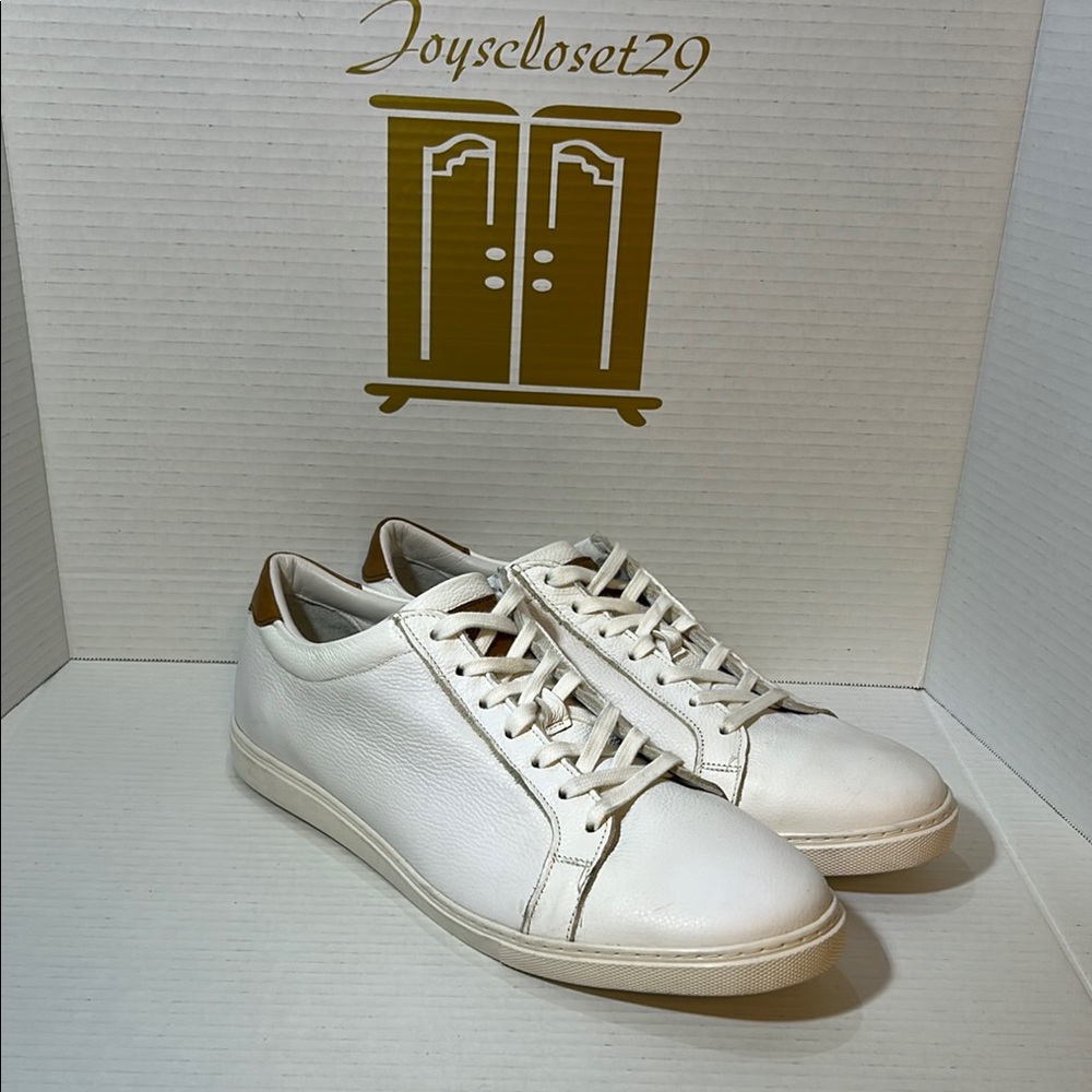 NWOT Allen Edmonds Courtside White Leather Sneakers - New sz 12D - Picture 1 of 8